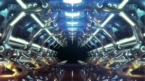 Futuristic corridor loop Stock Footage 5698409