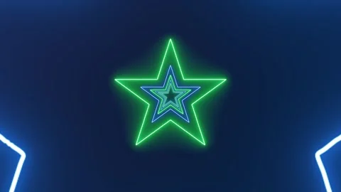 Futuristic corridor with neon lights 3D Star tunnel Animation Stock Footage 320473621