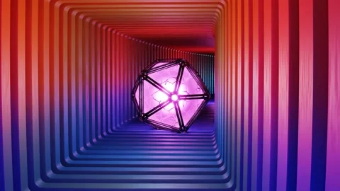 Futuristic corridor in a sci-fi fantasy space ship or station. 3D rendering Stock Footage 179928548