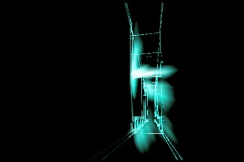 Futuristic corridor walkthrough NTSC by in Stock Footage