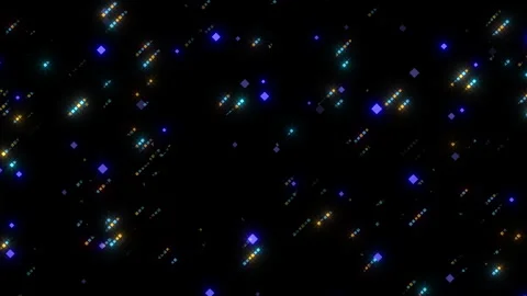 Futuristic cosmic dots floating on black background Stock-Footage 258949509