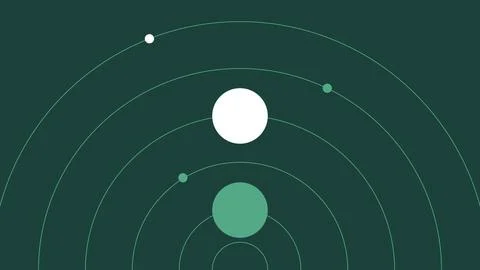 Futuristic Cosmic Orbit Elements Stock Illustration