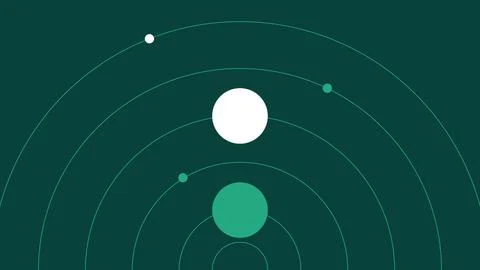 Futuristic Cosmic Orbit Elements Stock Illustration