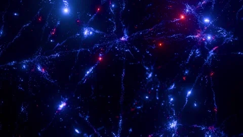 Futuristic Cosmic Particles Enchanting Loop Animated Background Stock Footage 306757193