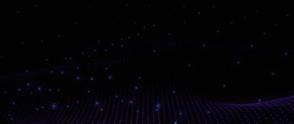 Futuristic Cosmic Plexus Network: Deep Purple and Blue Luminous Interconnec.. Stock Illustration