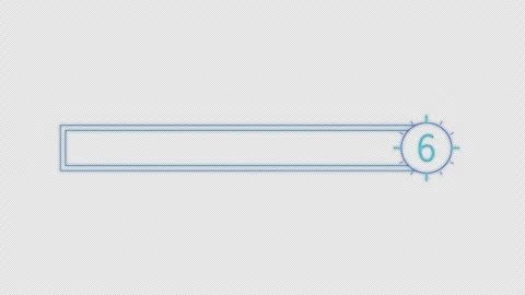 Futuristic Countdown bar from 10 to 1 Animation with Alpha Channel Stock Footage 333243943