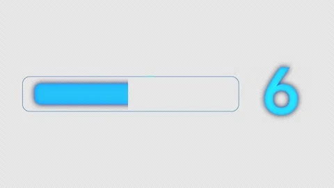 Futuristic Countdown bar from 10 to 1 Animation with Alpha Channel Stock Footage 333244541