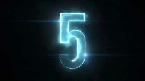 Futuristic Countdown with Neon Effect  Hi Tech Animation Video Footage Stock Footage 324628092