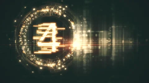 Futuristic countdown timer animation from 10 to 0 seconds for video and film 動画素材 301318974