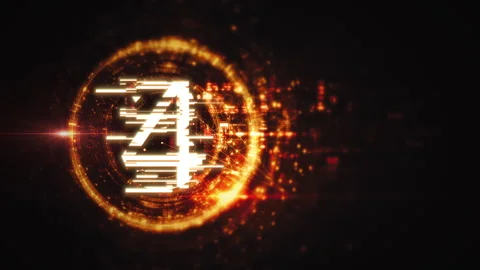 Futuristic countdown timer animation fro... | Stock Video | Pond5