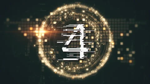 Futuristic countdown timer animation from 10 to 0 seconds for video and film Stock Footage 301325258