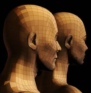 Futuristic couple illustration Stock Illustration