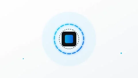 Futuristic CPU Processor Animation - Tech Core Concept Vídeos de archivo 334738031