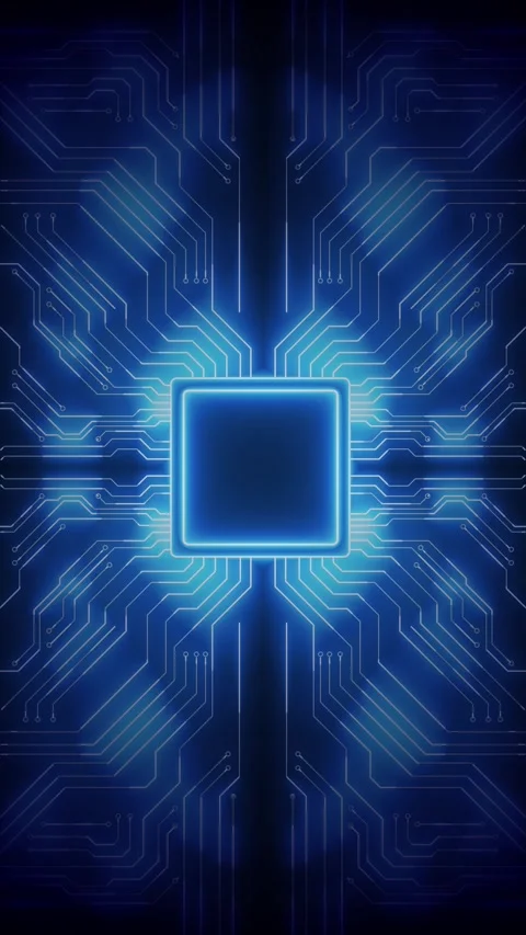 Futuristic CPU Processor Core Animation. Stock Footage 317302842