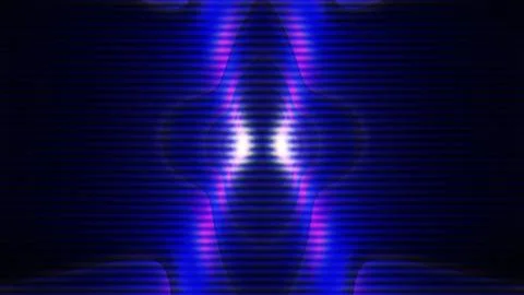 Futuristic CRT Scanline Glitch Background with Neon Blue Light Beam Stock Illustration