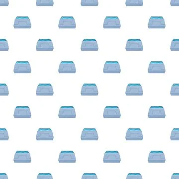 Futuristic cryogenic pods creating a seamless pattern background Stock Illustration