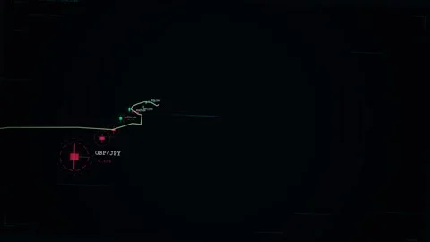 Futuristic Cryptocurrency Market Data Flythrough With Line Graphs Stock Footage 340599589