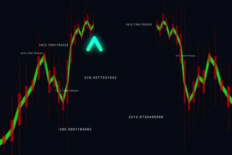 Futuristic Cryptocurrency Trading Chart With Green And Red Candlesticks Stock Footage 343443286