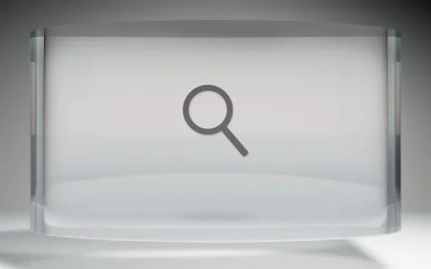 Futuristic crystal display search engine on top 스톡 일러스트