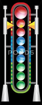 Futuristic crystal meter Stock Illustration