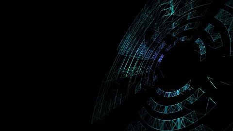 Futuristic Crystalline Processor Node and Blockchain Infrastructure Overlay Stock Footage 334082830