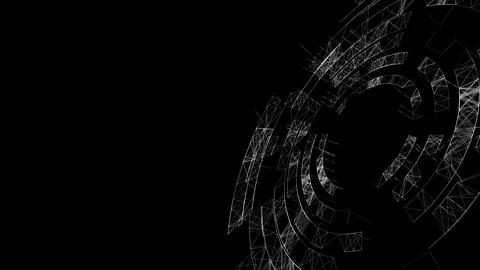 Futuristic Crystalline Processor Node for Blockchain Data and Quantum Computing Stock Footage 334100155