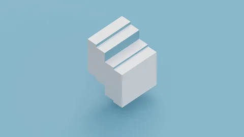 Futuristic Cube Background. Abstract Motion Graphic. Minimal Geometric Shape Stock Footage 113188246