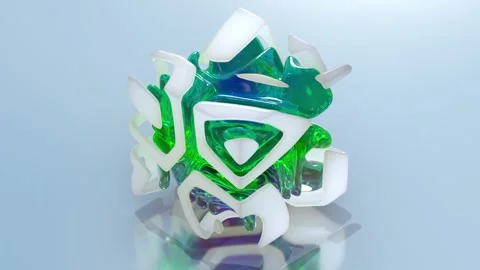 Futuristic Cube Morph 102 4K Video stock 264038568