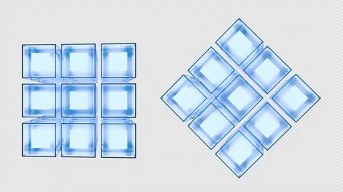 Futuristic cube rotates against a transparent background. Blockchain technology Stock Footage 327296532