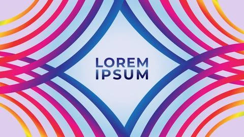 Futuristic curved lines with multicolor gradient. Abstract background design Stock-Illustration