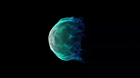 Futuristic cyan energy sphere 库存影片 342382898