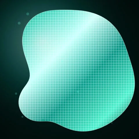 Futuristic cyan gradient overlay with subtle grid pattern on dark background Stock Footage 345689480