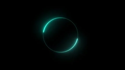 Futuristic Cyan Neon Circle Loading Animation Loop Stock Footage 341647961