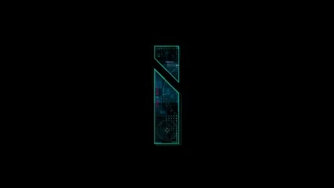 Futuristic Cyan Neon Technology Interface Design on Black Background 스톡 동영상 341917975