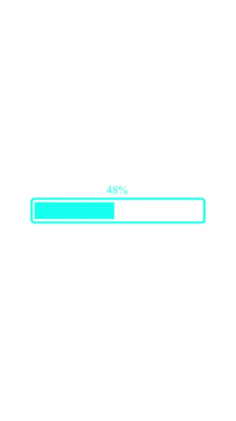 Futuristic cyan progress bar loading animation from eight to one hundred pe.. Vídeo Stock 329917848