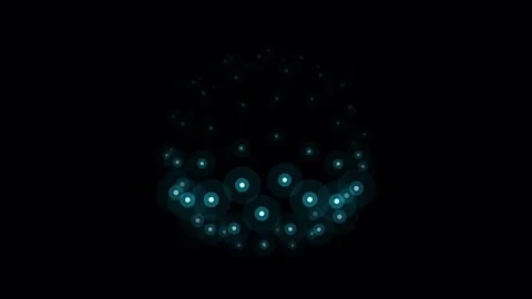 Futuristic Cyan Tech Loading Circle Seamless Loop Stock Footage 341708526