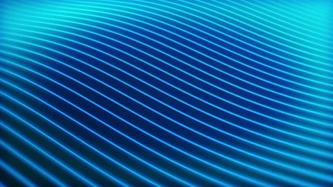 Futuristic Cyber Blue Neon Wave Lines For 스톡 동영상 336193429