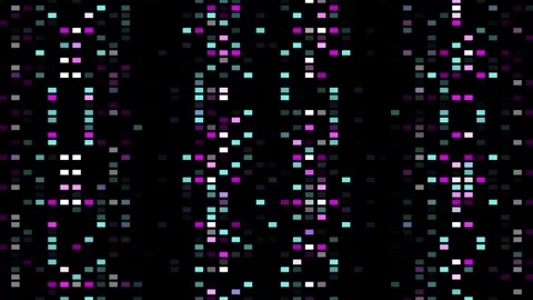 Futuristic Cyber Grid with Neon Pink and Purple Data Flow Lights Stock Footage 336341379