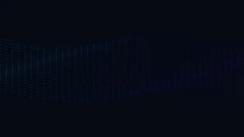 Futuristic Cyber Grid Wave Flow Dark Background Overlay Stock-Footage 341647757