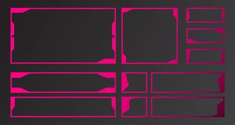 Futuristic cyber layout elements. Digital streaming panel frame Stock Illustration