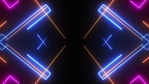 Futuristic Cyber Light Beams and Glowing Streaks | Digital Sci-Fi Loop 4K Stock Footage 304949128