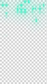 Futuristic cyber liquid waves and binary code on transparent BG. Stock Illustration