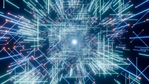 Futuristic cyber loop. Stock-Footage 298304894