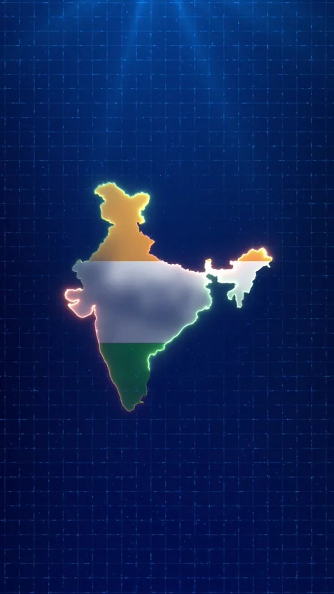 Futuristic cyber network map global business. India Digital indian business Vídeos de archivo 317598320