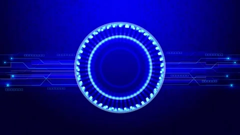 Futuristic Cyber Scanner Data Ring Interface 스톡 동영상 341355106