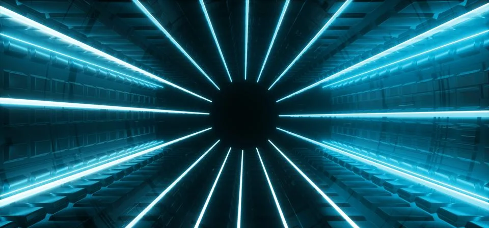Futuristic Cyber Sci Fi Cosmic Virtual Reality Neon Laser Glowing Pantone Cla Ilustración de archivo