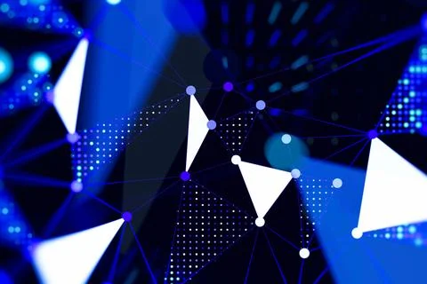 Futuristic cyber security and cryptocurrency blockchain concept. Innovative i Stock Photos