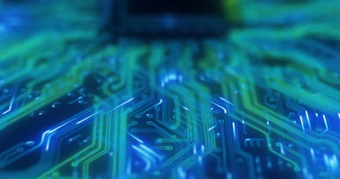 Futuristic, cyber security and digital programming circuit board for software Stock Footage 206652497