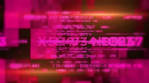 Futuristic Cyber Security Data Network Background with Glowing Protection Gr Stock Footage 343626878