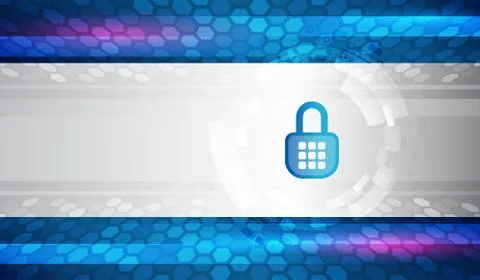 Futuristic cyber security. Stock Illustration